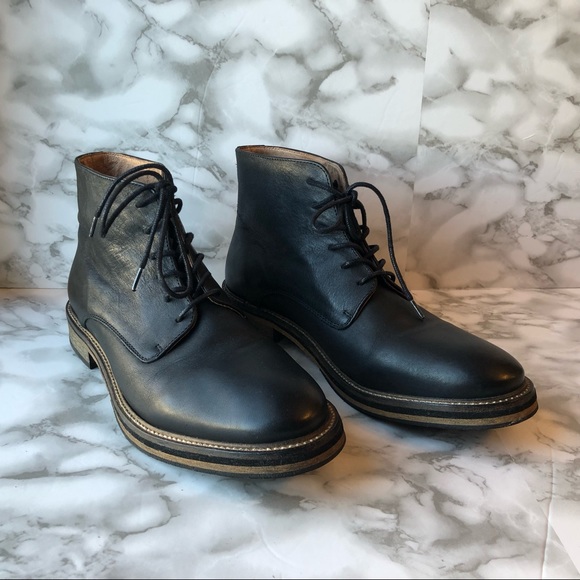 Men's Gravity Pope Black Leather Lace Up Dress Boot - Picture 3 of 15